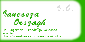 vanessza orszagh business card